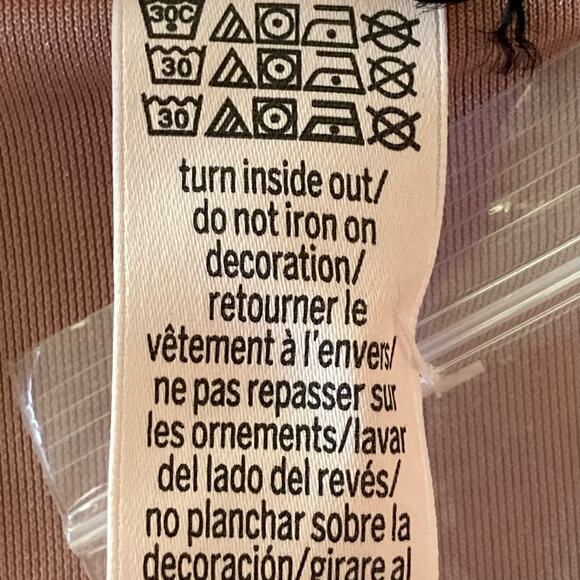 Victoria's Secret Pink Crushed Velvet Pajama Top MED Button Front Long Sleeves - Picture 7 of 7